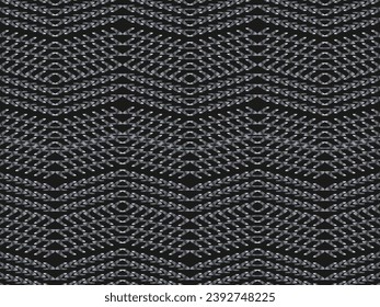 Unique black metal texture steel background. Perforated metal sheet.