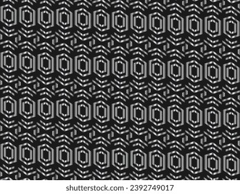 Unique black metal texture steel background. Perforated metal sheet.