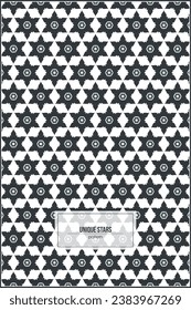 unique black stars pattern with hexagon style