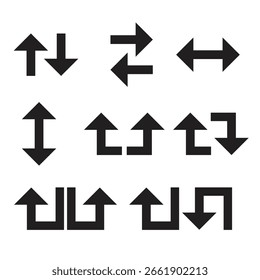 Unique black and white arrows 