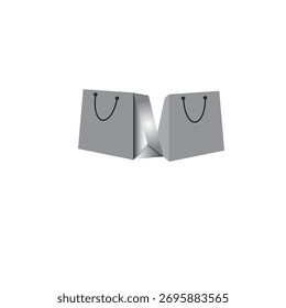 unique black and white bag mockup design using vector