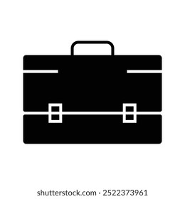 unique black and white briefcase icon