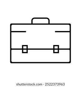 unique black and white briefcase icon