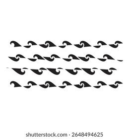 Unique black and white geometric pattern featuring abstract shapes in a repeated design across the canva