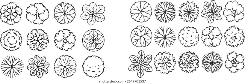 Ilustrações únicas em preto e branco retratam diferentes tipos de folhagem, apresentando uma variedade de formas de plantas e texturas. Cada desenho destaca a beleza da diversidade da natureza na botânica.