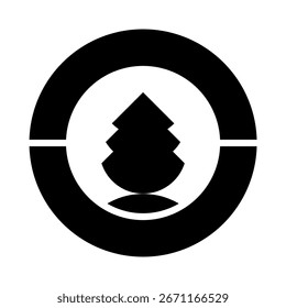 logotipo único pinho preto e branco