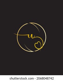 A unique blend of classic and modern style letter type U logo template