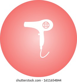 Unique Blow Dryer Glyph Vector Icon