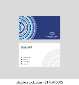 Unique Blue Corporate Card Design