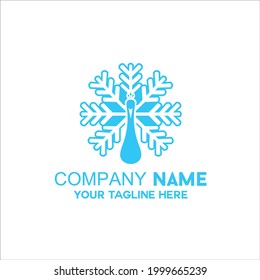 unique blue peacock logo vector