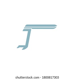 Unique Blue Surfboard Vector Logo