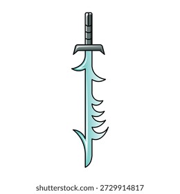 Unique blue sword design for the game character