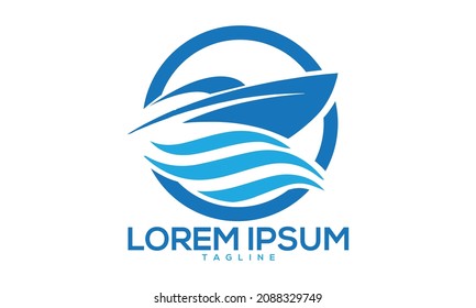 Unique boat logo Modern and minimalist vector and abstract logo