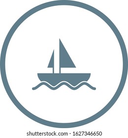 Unique Boat Vector Glyph Icon