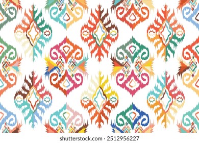 A unique Bohemian pattern, ideal for modern ethnic décor and textiles."This content was created using vector drawing tools and software, not generated by AI"