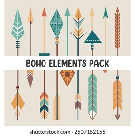 Unique bohemian patterns mixing arrows, hexagons, and subtle floral designs.