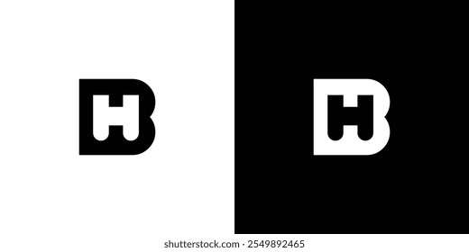 Unique and Bold  BH  logo design 