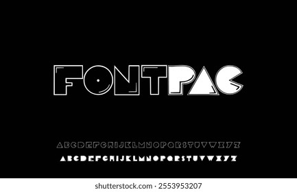 Unique bold chubby display font vector