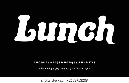 Unique bold chubby display font vector