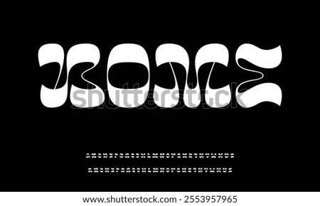 Unique bold chubby display font vector