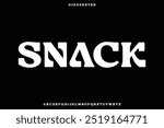 Unique bold decorative snack alphabet display font vector