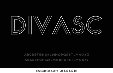 Unique bold groovy font vector retro style