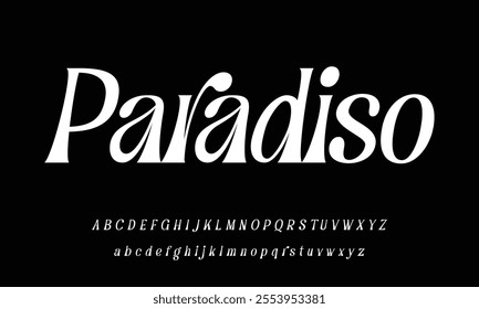 Unique bold groovy font vector retro style