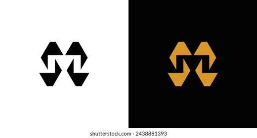 Unique and bold M logo design