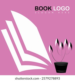 Unique book logo for publishing.