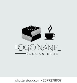 Unique book logo for publishing.