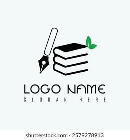 Unique book logo for publishing.