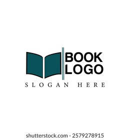 Unique book logo for publishing.