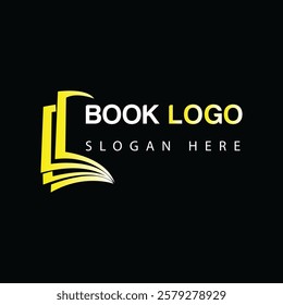 Unique book logo for publishing.