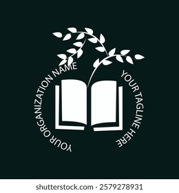 Unique book logo for publishing.