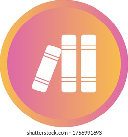 Unique Books Vector Glyph Icon