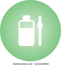 Unique Bottle And Dropper Vector Glyph Icon