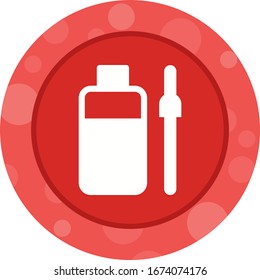 Unique Bottle And Dropper Vector Glyph Icon