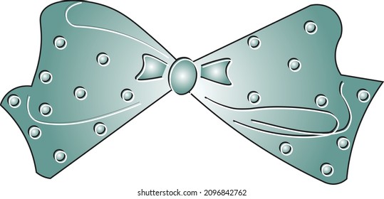 Unique bow tie design green base color