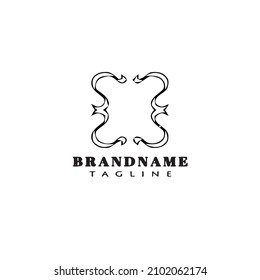 unique brackets logo cartoon icon design template black modern isolated vector illustration