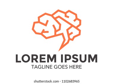 unique brain logo vector design
