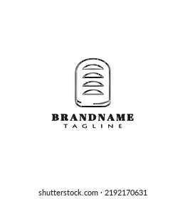 unique bread cartoon logo icon creative template black modern isolated vector cute