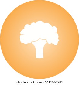 Unique Broccoli Vector Glyph Icon