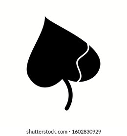 Unique Broken leaf Vector Glyph Icon