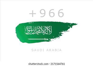 Bandera gruesa de estilo de pincel único de Arabia Saudita