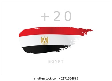 Unique brush style grunge flag of Egypt