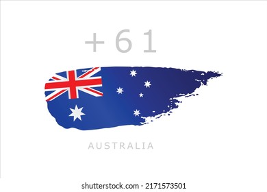 Unique brush style grunge flag of Australia