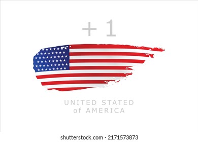 Unique brush style grunge flag of United States of America