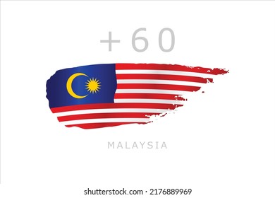 Einzigartige Grunge-Fahne im Stilstil Malaysias mit Codebereich