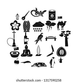 Unique brute icons set. Simple set of 25 unique brute vector icons for web isolated on white background