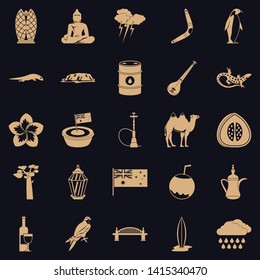 Unique brute icons set. Simple set of 25 unique brute vector icons for web for any design